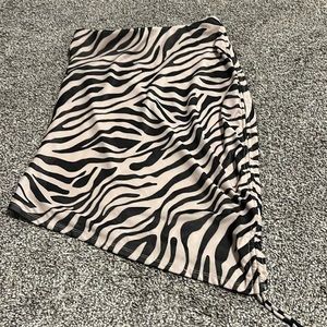 Princess Polly zebra asymmetrical skirt